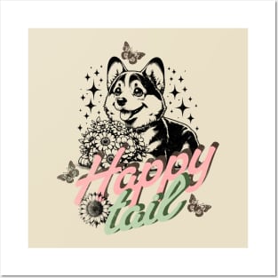 Corgi Booty, Happy Tail, happy Corgi, Gift for her/ Mother's Day Posters and Art